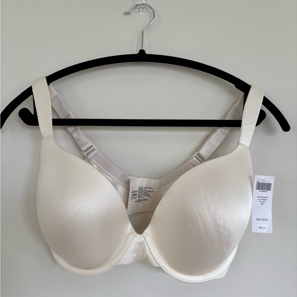NWT Soma size 32DDD Enhancing Shape Full Coverage lined ivory bra, retail $48